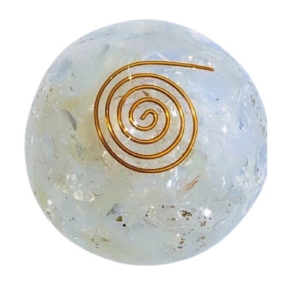 Clear Quartz Crystal Orgonite Sphere - Picture 1 of 4